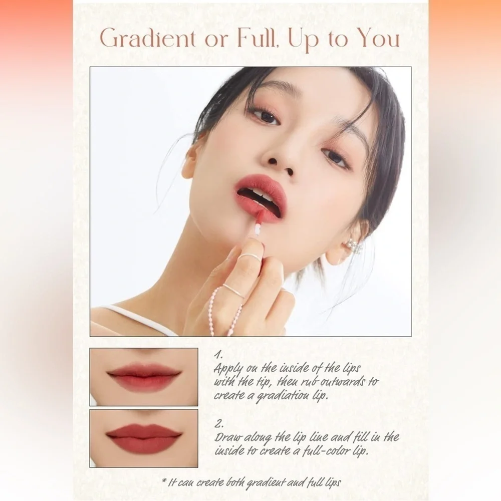 I'M MEME Lip Stain - Color Key Ring Velvet Tint -, Highly-pigmented- Rosy Beige